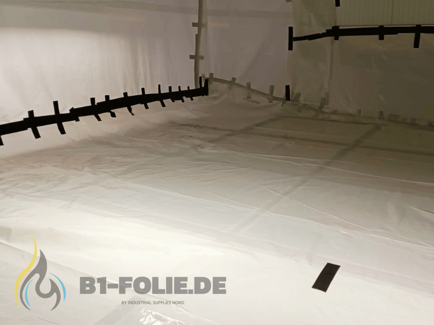 LDPE Folie, 4x50m (60my) schwer entflammbar B1